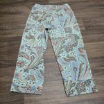 J. McLaughlin  Womens size 4 Colorful Pastels‎ Paisley Cropped Pants Silk Blend Photo 1