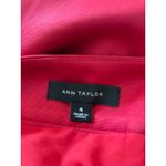 Ann Taylor  Red Pleated A-Line Skirt Size 4 Holidays Christmas Party Photo 2
