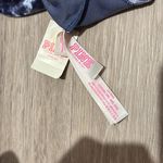 PINK - Victoria's Secret Victoria’s Secret PINK Crushed Velvet Cami Crop Bra Top BLUE Size Large NWT Photo 2