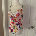 Calvin Klein Women's White Floral Full Coverage One Piece Swimsuit Photo 6