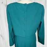 Vintage RIMINI Formal Maxi Dress / Jacket Size 12 Dark Teal Green Beaded Photo 9
