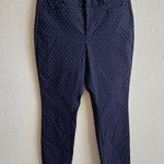 Banana Republic  Sloan Curvy Fit Navy Blue White Polka Dots Crop Pants Slacks 0 Photo 1