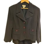 Talbots Navy Blue Crepe Blazer Business Casual Work Classic Nautical Women's 16 Photo 1