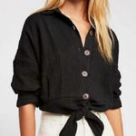 Free People #142  Oversized Sun Streaks Shirt Jacket Photo 0