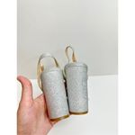 Badgley Mischka  Sandals Womens Size 8.5 Silver Block Heel Open Toe‎ Embellished Photo 6