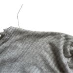 Free People We the Free Lover Rib Thermal Oversized Boho Keyhole Back Gray Small Photo 9