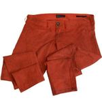 Guess Faux Suede Red Distressed Jegging Pants 31 Photo 0