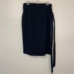 Magaschoni  Classic Wool Pencil Skirt W/ Tie Classy Work Party Photo 7