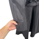 Max Mara Black Silk Fit Flare Midi Shirt Dress Belted Long Sleeve Dress Size 10 Photo 3