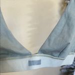 SKIMS  Cotton Rib Plunge Bralette in Mineral Green NWOT Photo 2