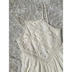 American Eagle  S Cream Knit Mini Dress Fairycore Cottagecore Boho Handkerchief Photo 2