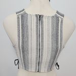 BCBGeneration black multi jacquard crop top size 2 Photo 5