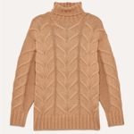 Aritzia Wilfred Camel Champeaux Knit Turtleneck Sweater SZ XXS Photo 3
