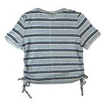 VERONICA BEARD JEANS Blue White Striped Tie Side Crew Neck T Shirt Top Womens M Size M Photo 1