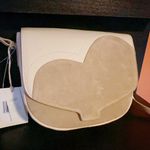 Lucky Brand Bria Leather & Suede Saddle Bag Crossbody Warm Sand NWT Photo 1