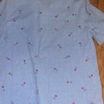 Koret city blues Blue Button Down Shirt with heart Print vintage grandma Size M Photo 4