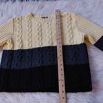 Arizona Jeans Arizona Size Large Acrylic Yellow Grey Gray Black Sweater Shorter Length Knit Photo 2