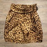 Season Js…100% Sild Cheetah Print Mini Skirt Size M Tan Size M Photo 0