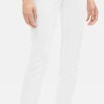 Eileen Fisher System Organic Cotton Slim Fit Ankle Jean White Size 4 Photo 0