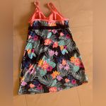 Zero X Posur Bra dress bathing suit XL black floral lightweight stretch Photo 13