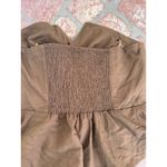 Free People  Brown Sleeveless Top Asymmetrical Button Ruched Back Size‎ Small NWT Photo 4