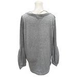 st. john's bay Womens Gray Crew Neck Long Sleeve Bubble Sleeve Top XL Photo 2