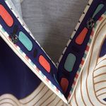 Diane Von Furstenberg EUC  Silk Jersey Tunic Dress Blue Swirls Size 6 Photo 3