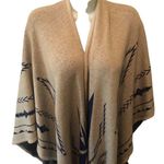 Francesca's FRANCESCA’S Mesquite Ruana Wrap Sweater Shawl Poncho OS Gray Blue Style #4455 Photo 4