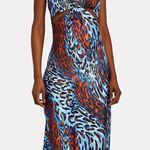 Jonathan Simkhai Standard Eliza leopard print cutout satin midi slip dress large Photo 15