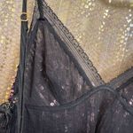 Victoria's Secret  Black Pink Sparkly Sequin Striped Slip Mini Babydoll Dress Smal Photo 5