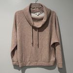 Chico's Women's Cowl Neck Sweatshirt Size 1 US M Cream loungewear Lagenlook Photo 0