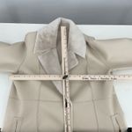 Avec Les Filles Faux Leather Shearling Lined Long Maxi Coat Cream L Photo 5