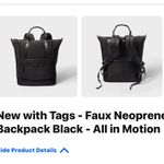 All In Motion  Black neoprene Women's Backpack Photo 4