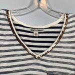 Andrew Charles Blue White Striped Sequined SZ XS Photo 2