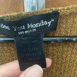 See You Monday  Tan Knit  Ribbed Cardigan duster size L fall Mustard Yellow Photo 1