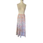 Anrabess Women's Tiered Maxi Skirt Size XL Multicolor Floral NWT Photo 1