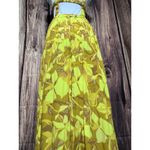 Olivaceous  Maxi Dress yellow floral Sexy Open Back Summer Party Sz Large Photo 3