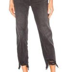 We The Free  Chewed Up Mid Rise Straight Leg Jeans Black Distressed 25 Photo 0