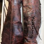 Brown Over the Knee Leather Boots with Classic Silhouette Union of Angels Size 6 Photo 2