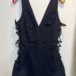 Free People Lace Up Denim Jumpsuit Photo 3