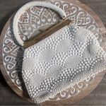 Vintage beaded ivory bag Photo 5