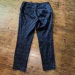 Chico's Chico’s black velvet chevron cropped business casual slacks Photo 2