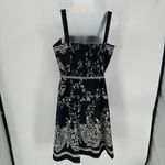 Madison Leigh Dress Women’s 12 Black Floral Tie Belt Sundress Classic Elegant Photo 3