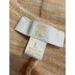 Charming Charlie Charming Charlies Peach Top Large Lace Tie Long Sleeve Blouse Shirt L‎ Flowy Photo 7