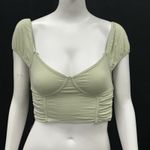 Princess Polly Karla Crop top, size 4, sage green Corset Summer Photo 0