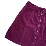 Forever 21  Maroon Corduroy A-Line Mini Skirt Size L Photo 1