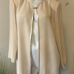 R & M Richards Open Style Jacket-Sizes 12 Elegant Cream Embellished VINTAGE Photo 0
