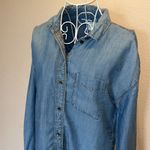 American Eagle New  Women’s Denim Jean Blue Shirt Size XS NWT Photo 3