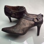 Bandolino  Brown Textured Heeled Boots Photo 3