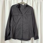 EXPRESS Dark Gray Button Up Dress Shirt Size Medium Photo 0
